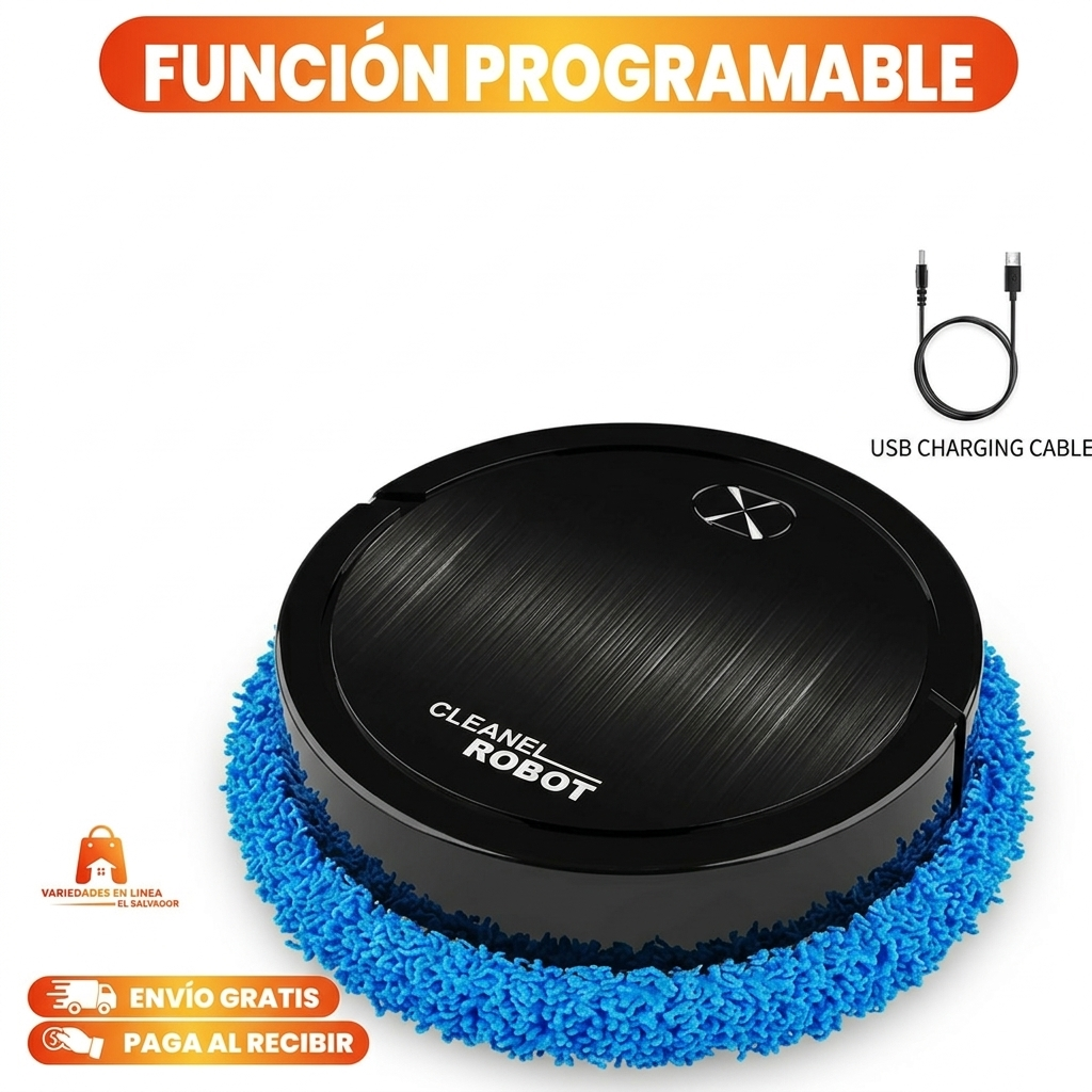 RoboMop Pro™ – Robot Trapeador Inteligente - Limpia Mientras Descansas